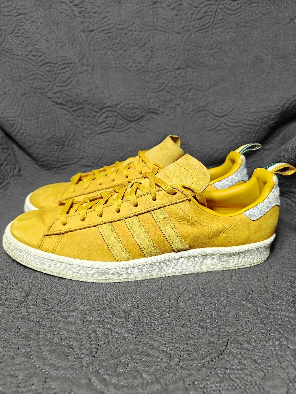 Adidas Originals Campus 80s Casual Canvas Bold Gold White Sneakers Men's Shoe 10
